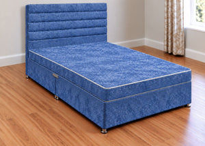 Mental Health Care Divan in Double Size, with Nautilus Coil Mattress and Camelia Floor Standing Headboard