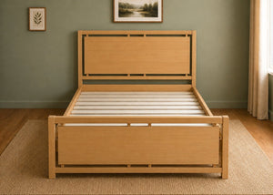Messina Solid Oak Bed in Oak Finish