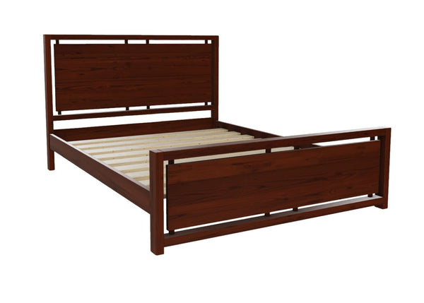 Messina High End Bed Finished in Mahogany Stain