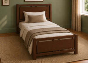 Messina Solid Oak Bed in Chocolate Finish