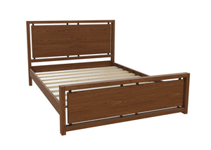 Messina Solid Oak Bed, Finished in Stained Chocolate Brown