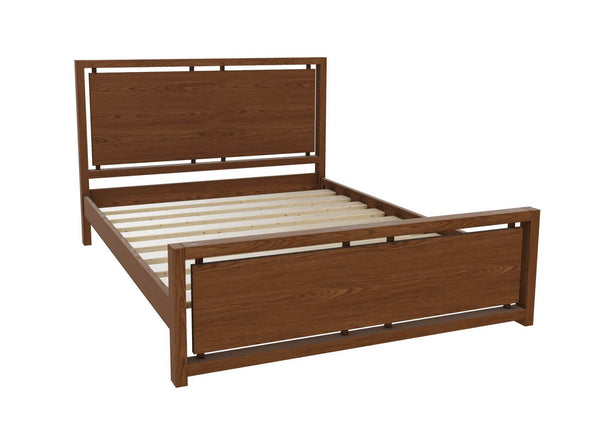 Messina Solid Oak Bed, Finished in Stained Chocolate Brown
