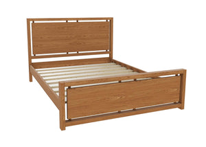 Messina Solid Oak Bed, in Natural Finish 