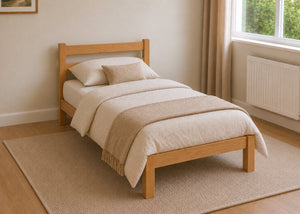 Namsos Single Wooden Bed Finished in Antique Stain