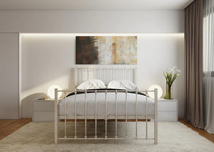 High Foot End Mesh Bed Base (Ivory)