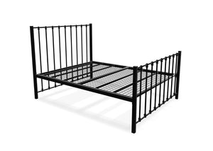 Nancy High End Bed in Black, with Reinforced Mesh Base