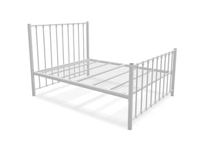 Nancy High End Bed in Ivory, with Reinforced Mesh Base