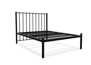 Nancy Low End Bed in Black, with Reinforced Mesh Base