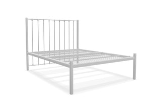Nancy Low End Bed in Ivory, with Reinforced Mesh Base