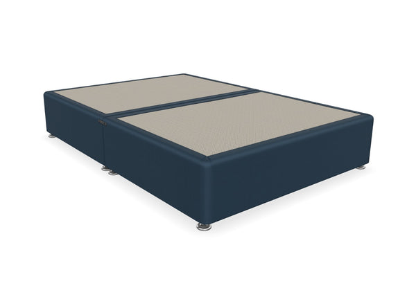 Reinforced Divan Base Finished in Faux Linen Navy