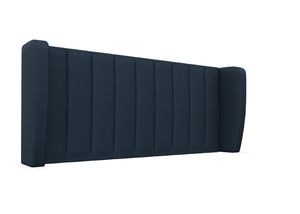 Delemere Strutted Headboard Finished in Faux Linen Navy