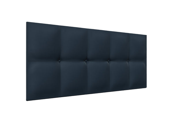 Ivy Strutted Headboard Finished in Faux Linen Navy