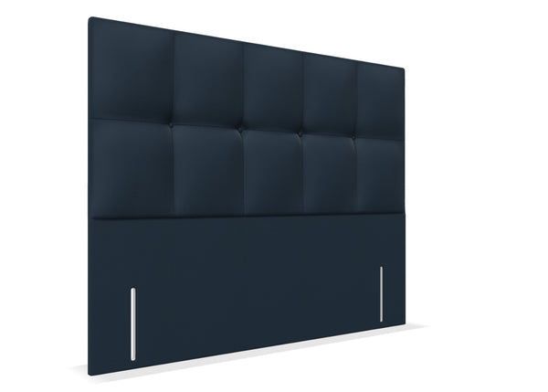 Ivy Floor Standing Headboard in Faux Linen Navy