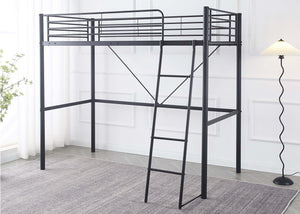 Newton High Sleeper in Black, with Reinforced Mesh Base