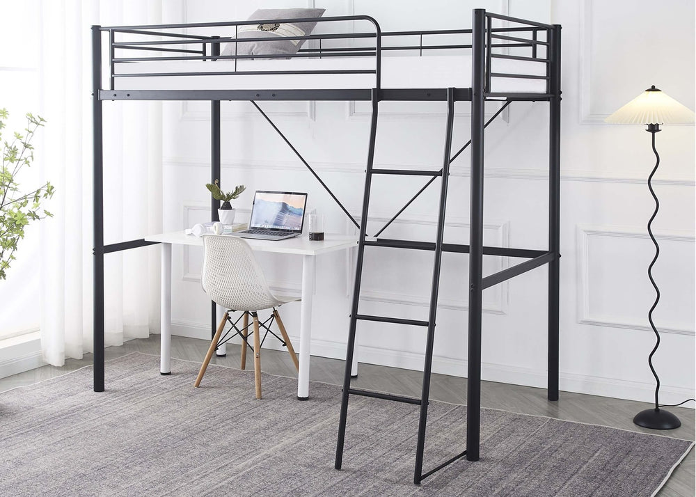 Newton High Sleeper in Black, with Reinforced Mesh Base