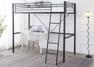Newton High Sleeper in Black, with Mattress