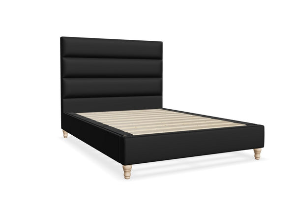 Altea Fabric Bed Finished in Flat Weave Black