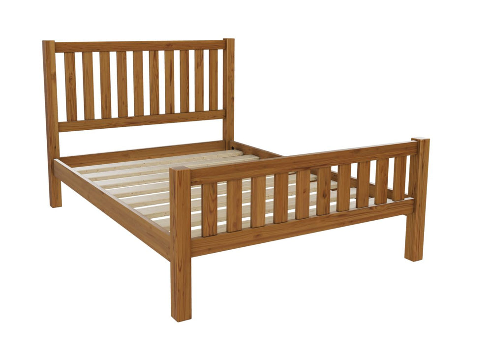 Sandringham Shaker Bed in Oak Stain