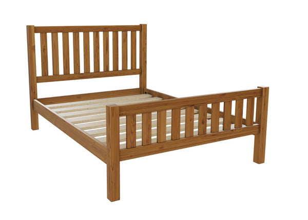 Sandringham Shaker Bed in Oak Stain