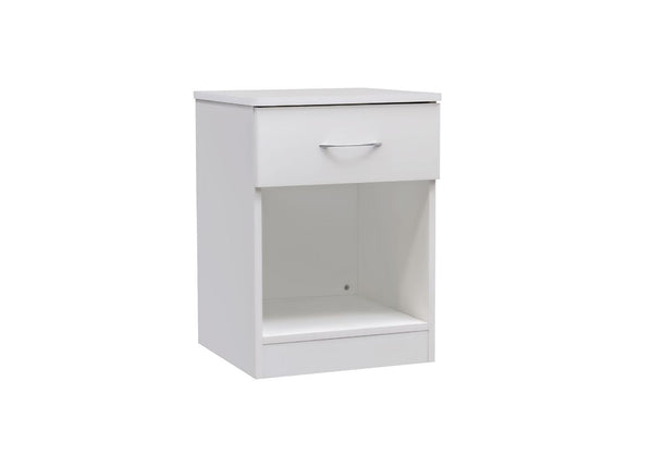 One Drawer Bedside in White