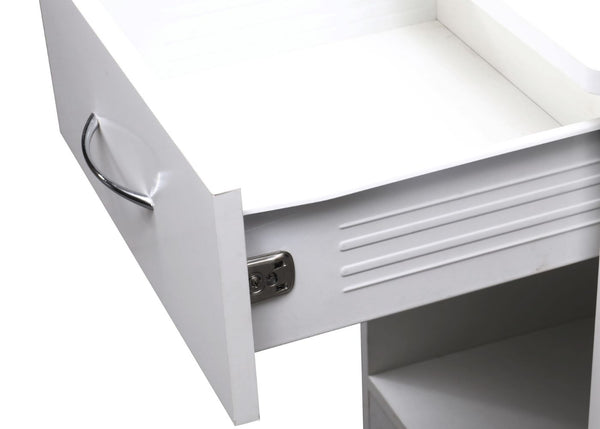 One Drawer Bedside in White Drawer Open