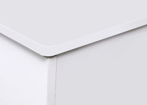 One Drawer Bedside in Oak White, with Rounded Corners