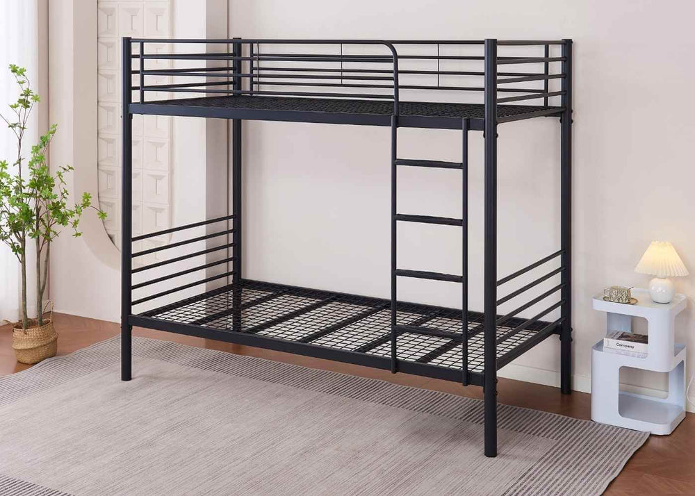Pentney Black Bunk Bed in single size