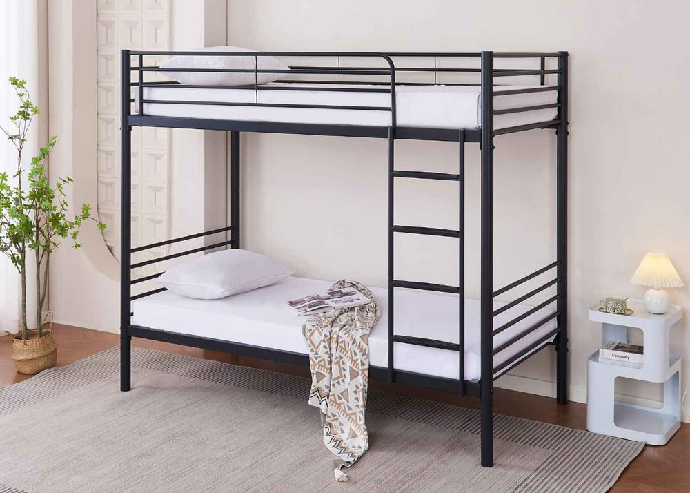 Pentney Black Bunk Bed in single size