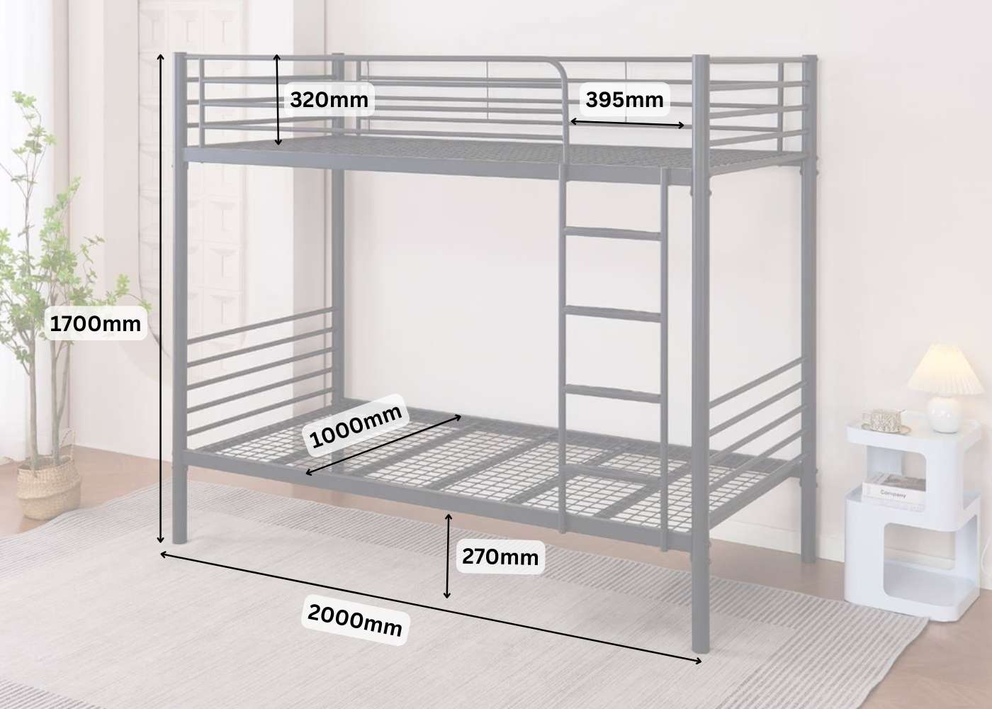 Metal Bunk Bed for Adults | Reinforced Beds