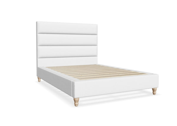 Altea Fabric Bed Finished in Flat Weave White