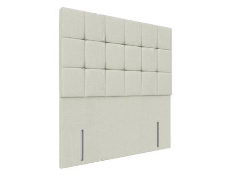 Cube Floor Standing Headboard Finished in Faux Linen Polar