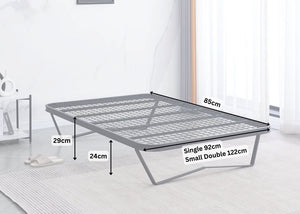 Standford black single skid bed dimensions