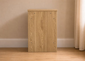 Robust 3 Drawer Bedside Rear in Oak