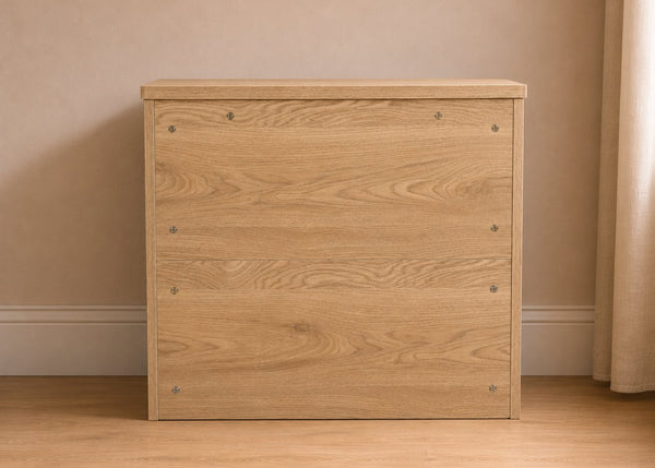 Robust 3 Drawer Chest Rear in Oak
