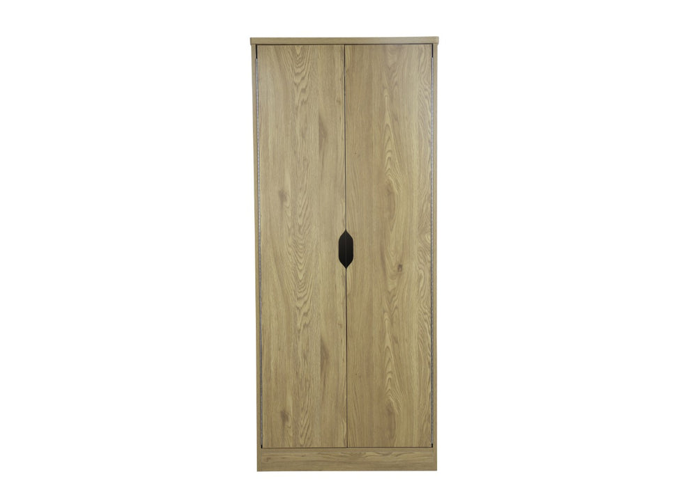 Robust Double Wardrobe Open in Oak