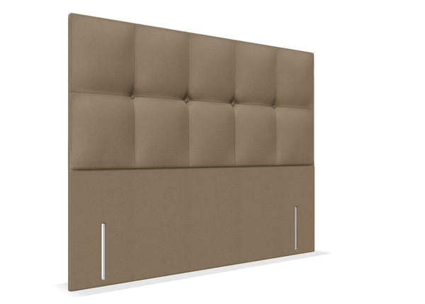 Ivy Floor Standing Headboard in Faux Linen Sand