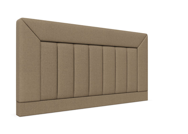 Violet Strutted Headboard Finished in Faux Linen Sand