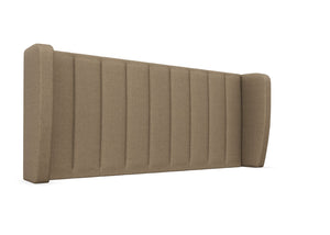 Delemere Strutted Headboard Finished in Faux Linen Sand