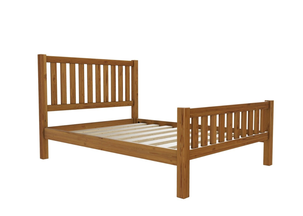 Sandringham High End Shaker Bed, Finished in Stained Chocolate Brown