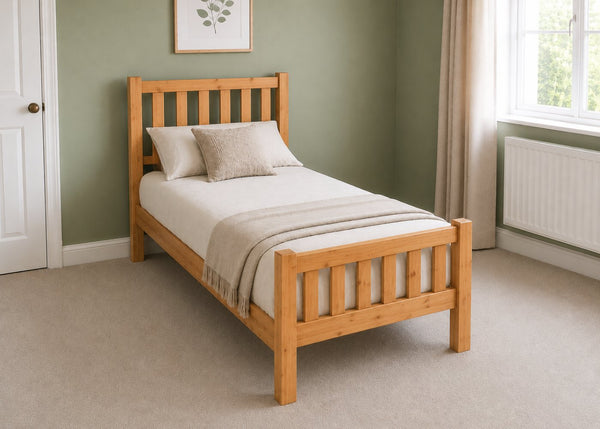 Sandringham Single Wooden Bed in Shaker Style Design | Antique Finish | High End