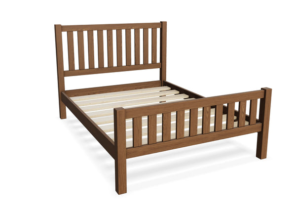 Sandringham Solid Oak Bed in Chocolate - High End
