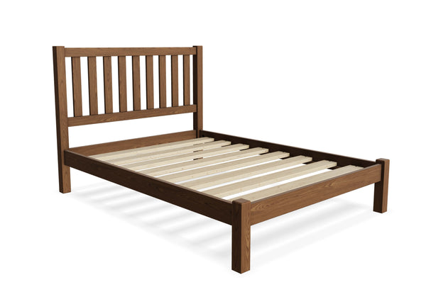 Sandringham Solid Oak Bed in Chocolate - Low End