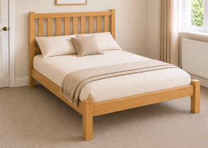 Sandringham Shaker Solid Oak Bed in Oak Finish