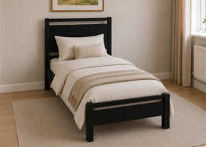 Sedgeford Single Wooden Bed Finished in Black Ash