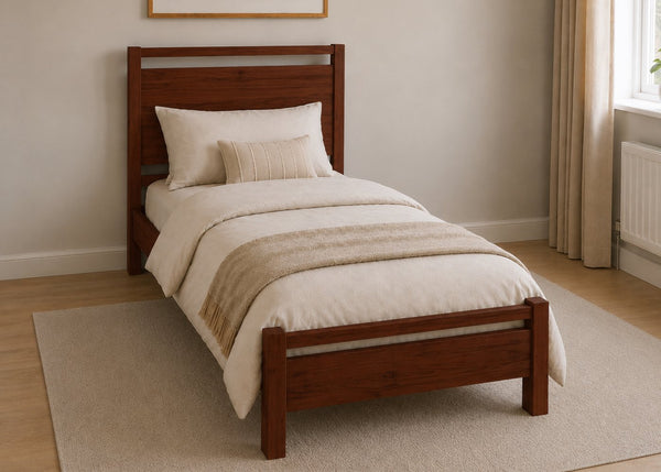 Sedgeford Single Wooden Bed Finished in Mahogany
