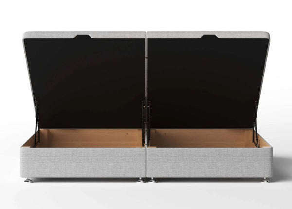 Side Lift Ottoman in Light Grey, Open