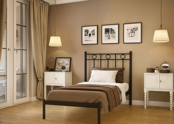 Ivy Low End Bed in Black, in Single Size