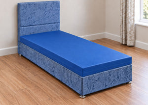 Mental Health Care Divan in Single Size, with Anti Vandal Mattress and Hermia Floor Standing Headboard