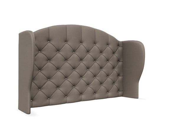 Alladale Winged Headboard Strutted Finished in Faux Linen Slate Grey