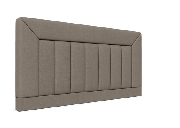 Violet Strutted Headboard Finished in Faux Linen Slate Grey